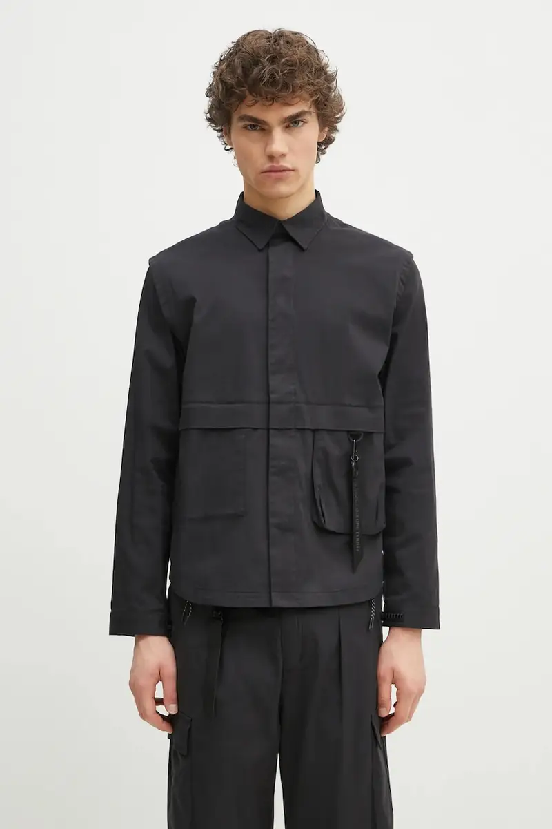 camicia Utility Overshirt uomo colore nero 756116.03