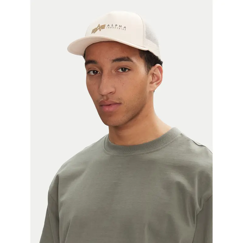Cappellino Alpha Industries Label 106901 Écru Écru