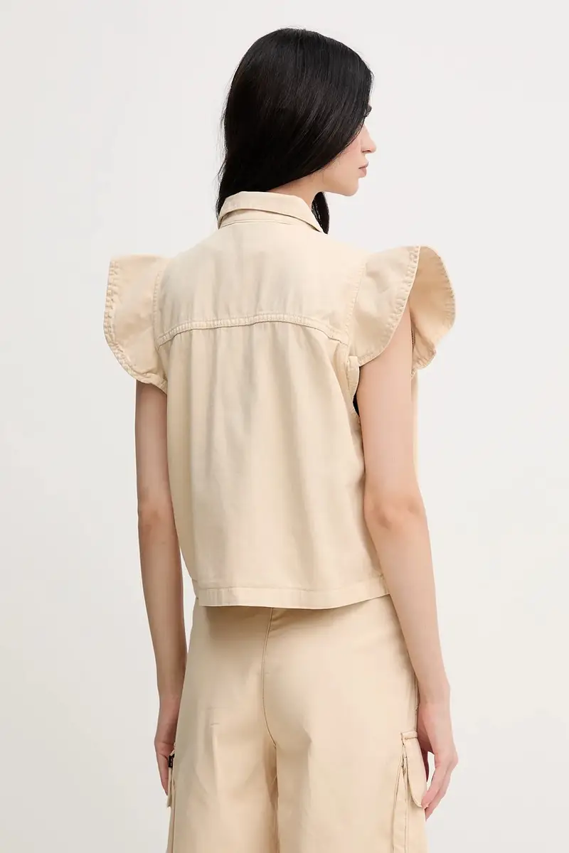 cotone senza maniche Sailor Vest Wmn donna colore beige 156004 miniatura 3