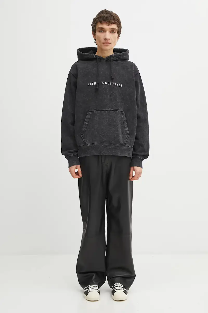 felpa Acid Logo Hoodie Nero miniatura 4