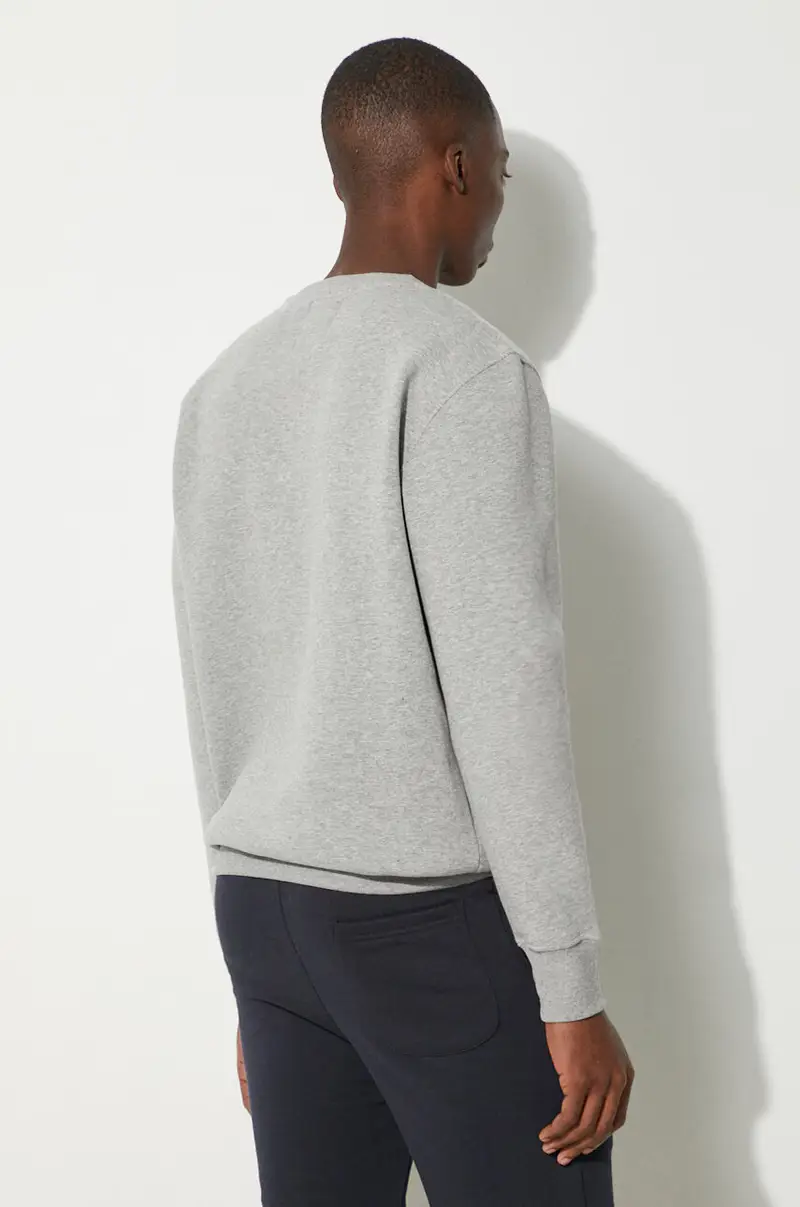 felpa Basic Sweater Small Logo uomo 188307.17 Grigio miniatura 3