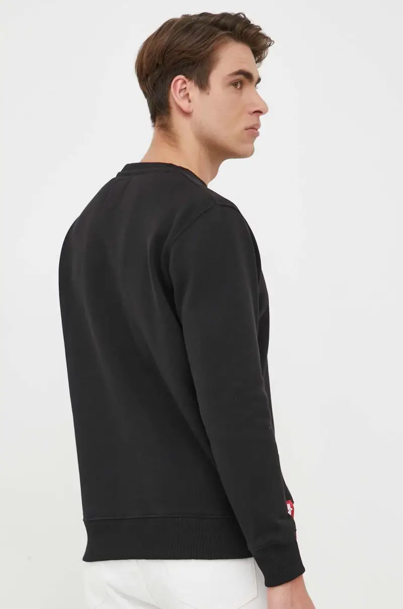 felpa Basic Sweater uomo 178302.03 Nero miniatura 3