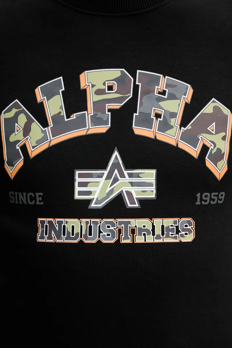 felpa College Camo Sweater uomo colore nero 146306 miniatura 5