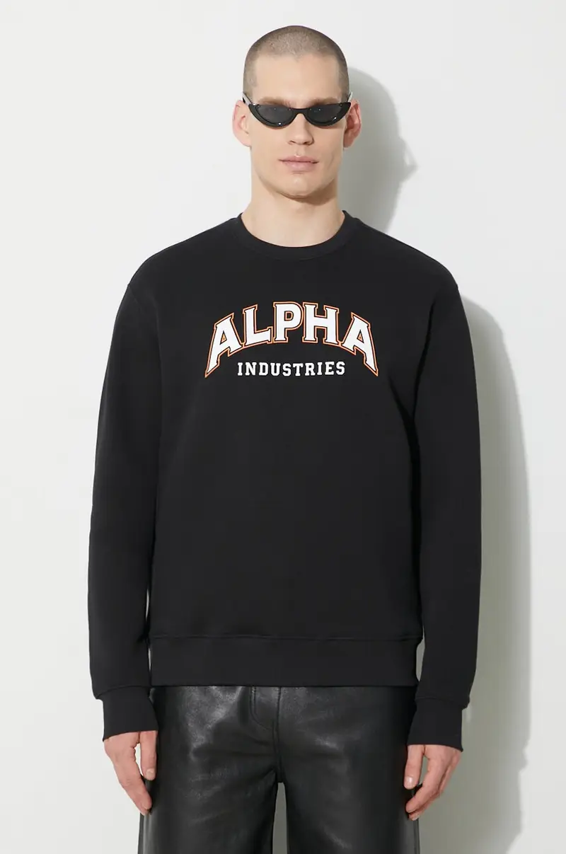 felpa College Sweater uomo colore nero 146301