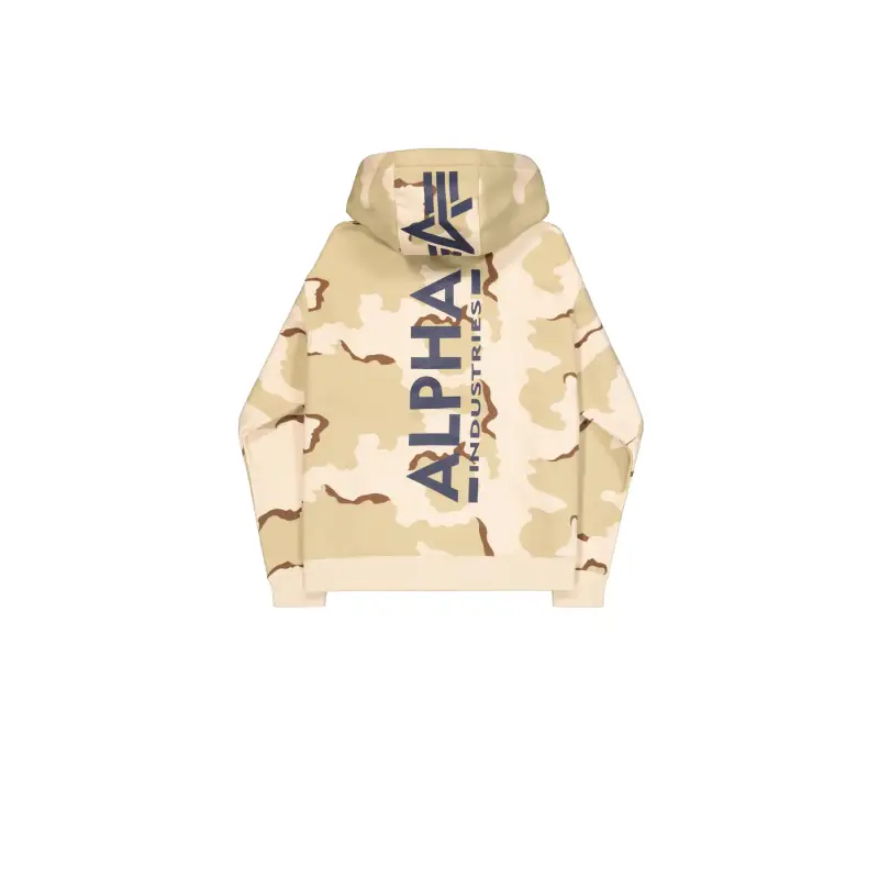 Felpa con cappuccio stampata sul retro Alpha Industries