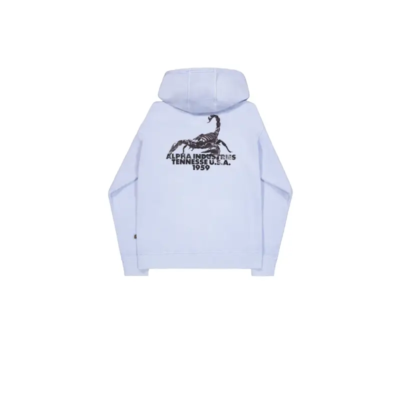 Felpa con cappuccio stampata sul retro Alpha Industries US Scorpion