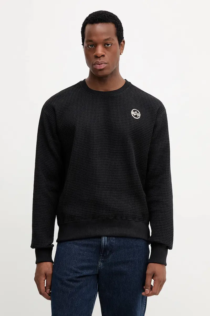 felpa in cotone uomo colore nero 258300.03 miniatura 3