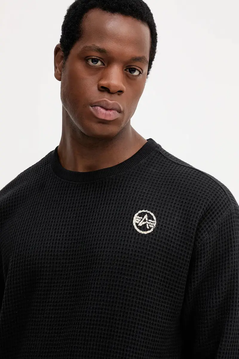 felpa in cotone uomo colore nero 258300.03 miniatura 4