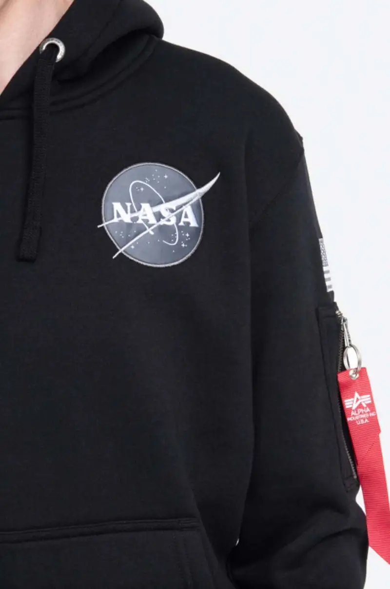 felpa Space Shuttle Space Shuttle Hoody Nero miniatura 4