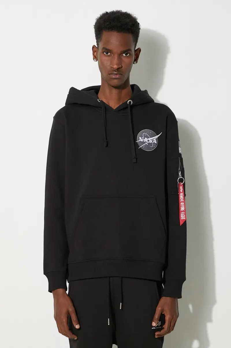 felpa Space Shuttle Space Shuttle Hoody uomo 178317.03 Nero