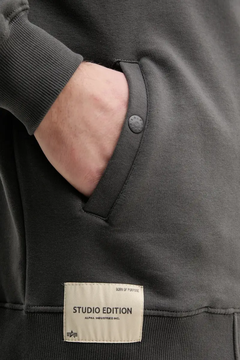 felpa Studio Edition Fleece Bomber uomo colore grigio 156302 miniatura 5