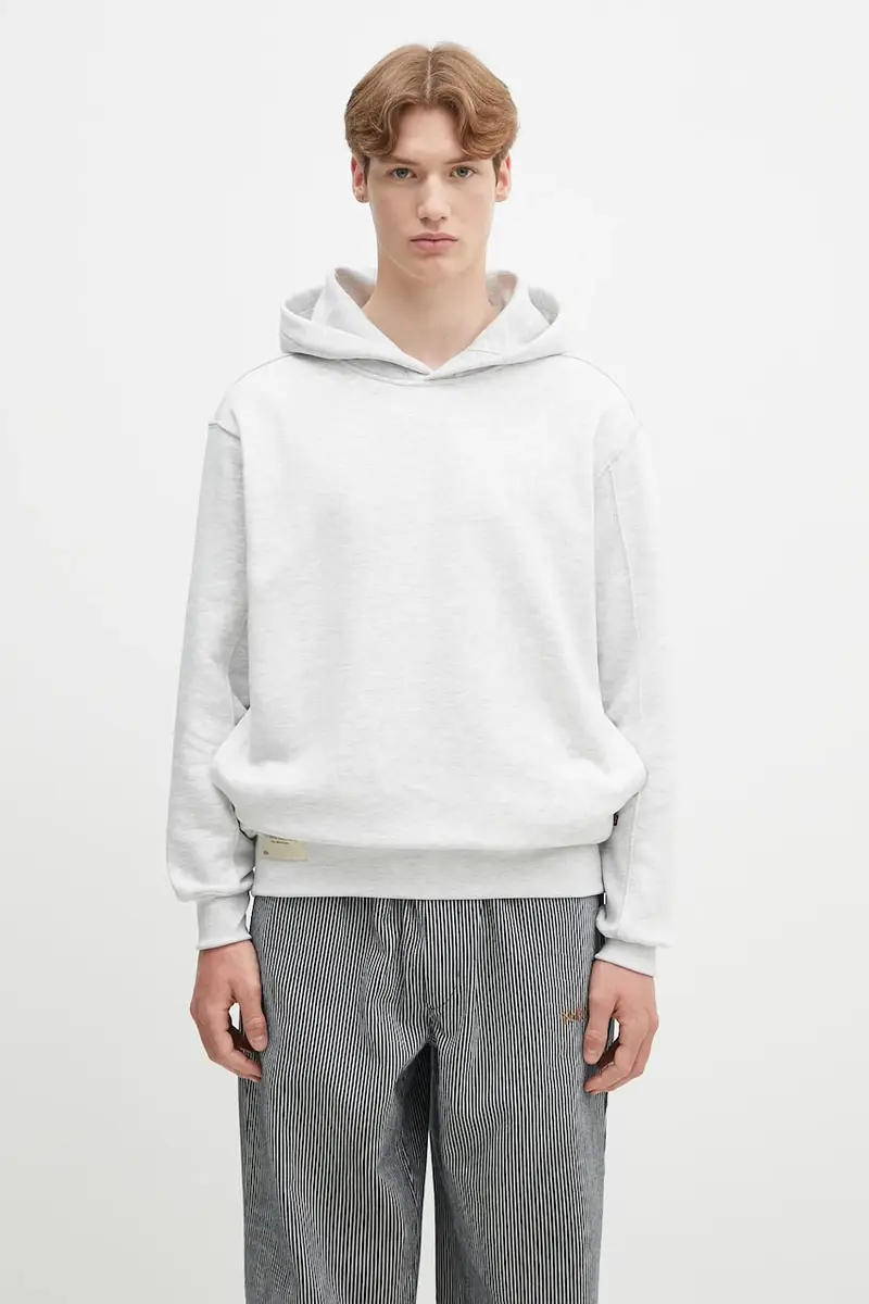 felpa Studio Edition Hoodie uomo colore grigio con cappuccio 156335.752