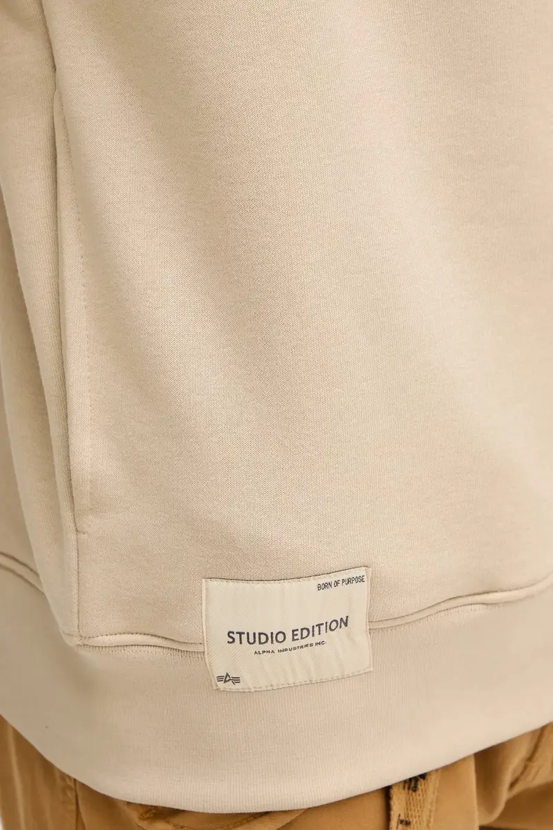 felpa uomo colore beige con cappuccio 156335.627 miniatura 5