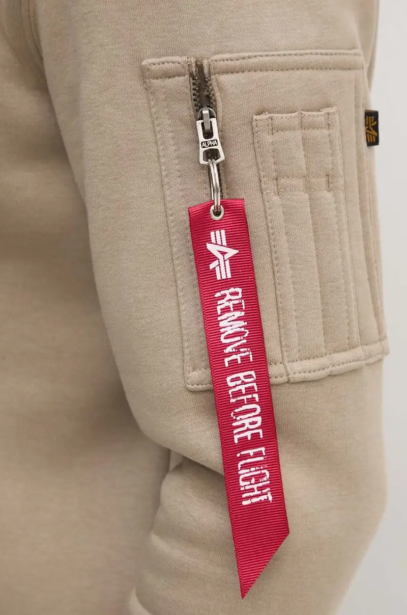 felpa uomo colore beige con cappuccio miniatura 5