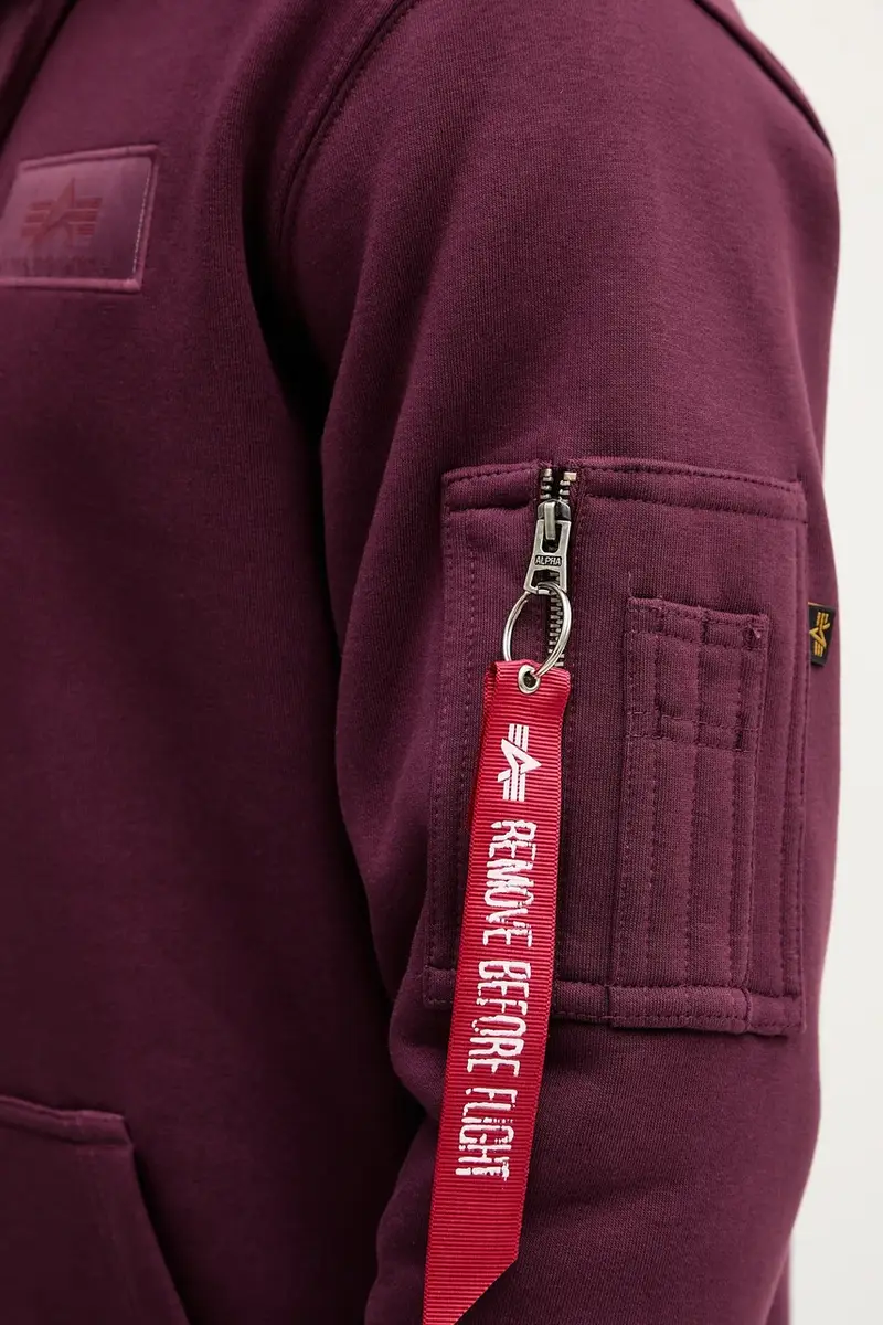 felpa uomo colore granata con cappuccio 178318.608 miniatura 5