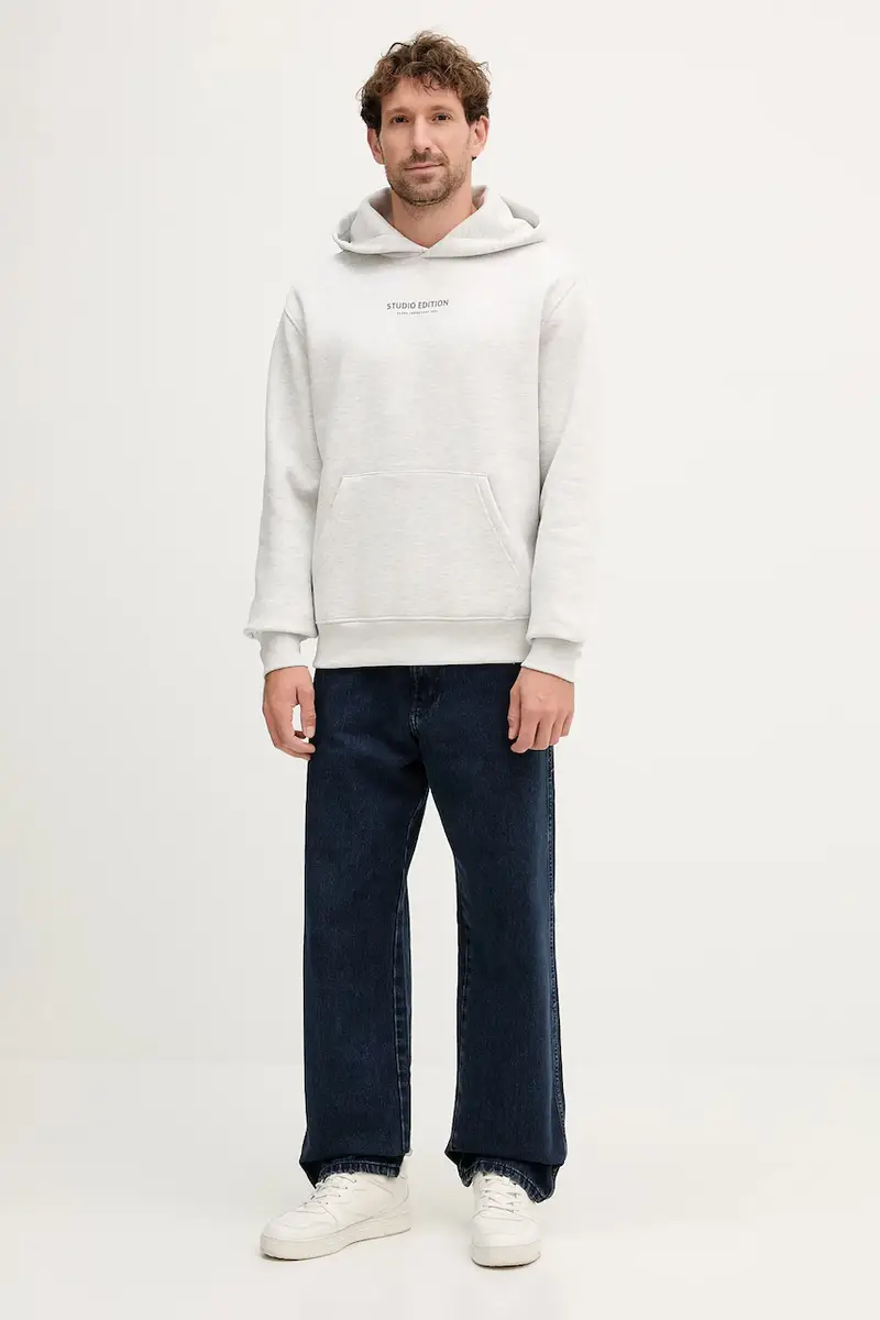 felpa uomo colore grigio con cappuccio 156339.752 miniatura 2