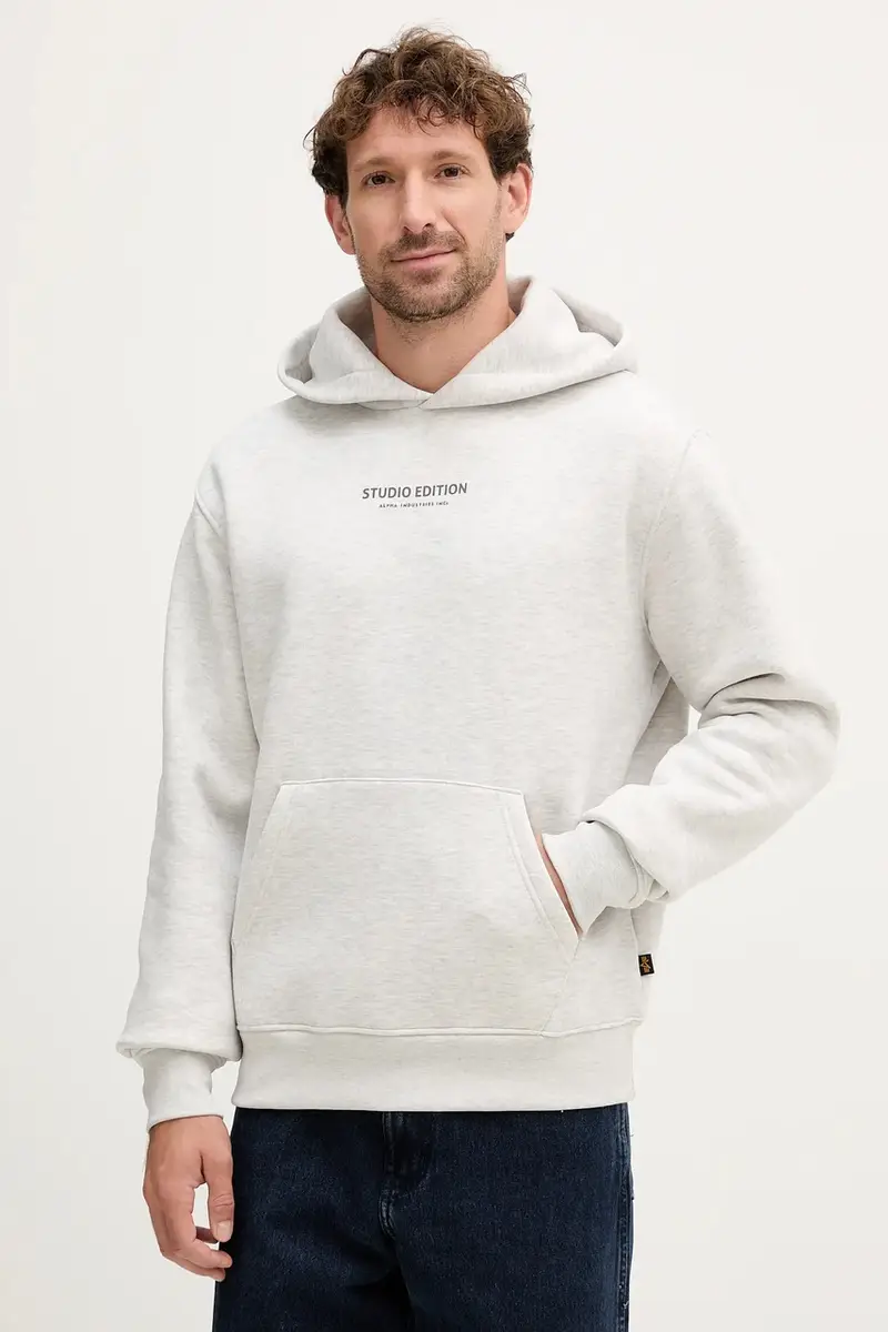 felpa uomo colore grigio con cappuccio 156339.752 miniatura 3