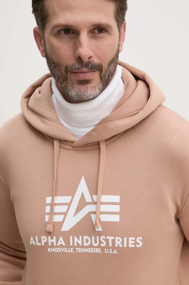 felpa uomo colore rosa con cappuccio miniatura 4