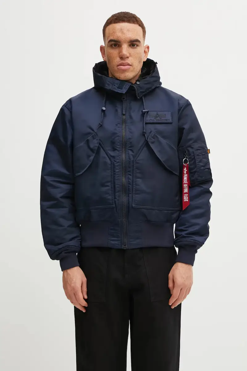 giacca 45/P Hooded Custom colore blu navy 113145 miniatura 4