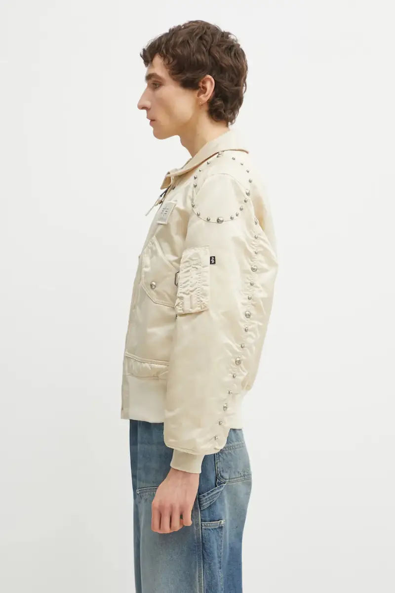 giacca bomber Beige miniatura 2