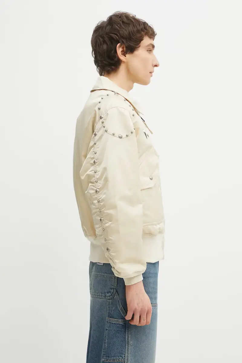 giacca bomber Beige miniatura 4