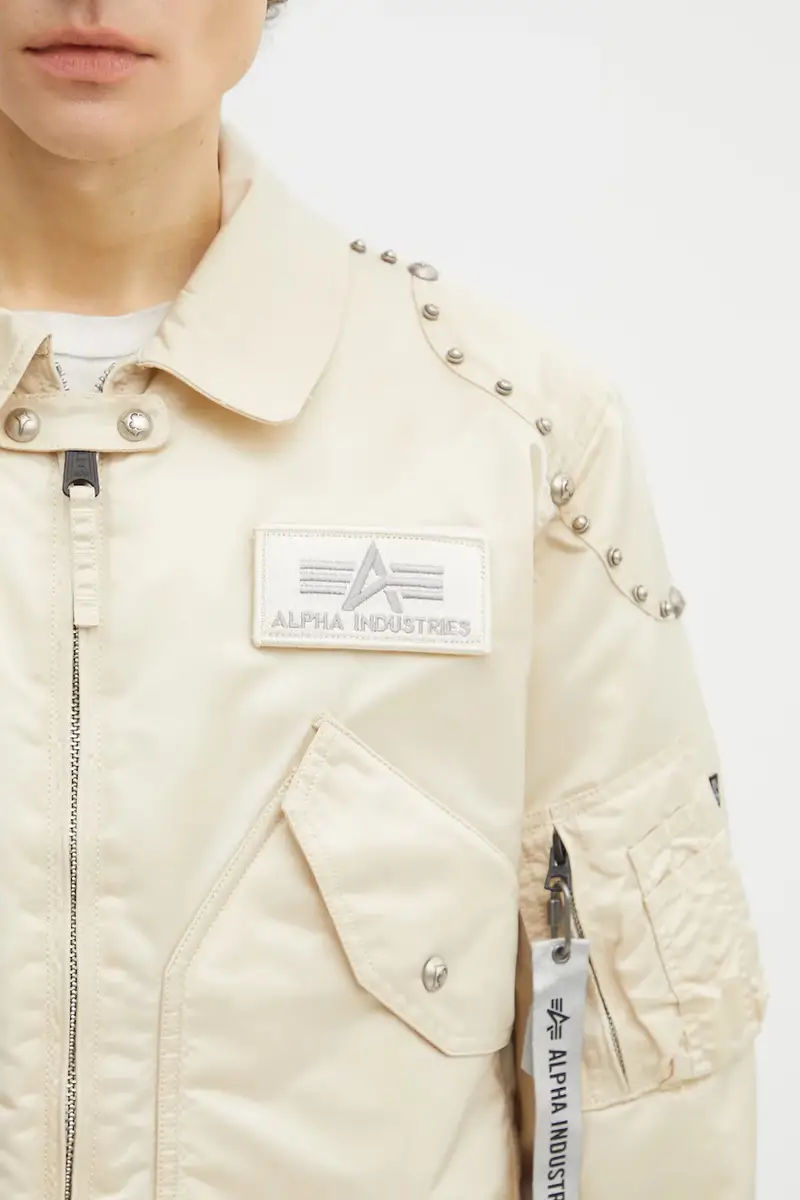 giacca bomber Beige miniatura 5