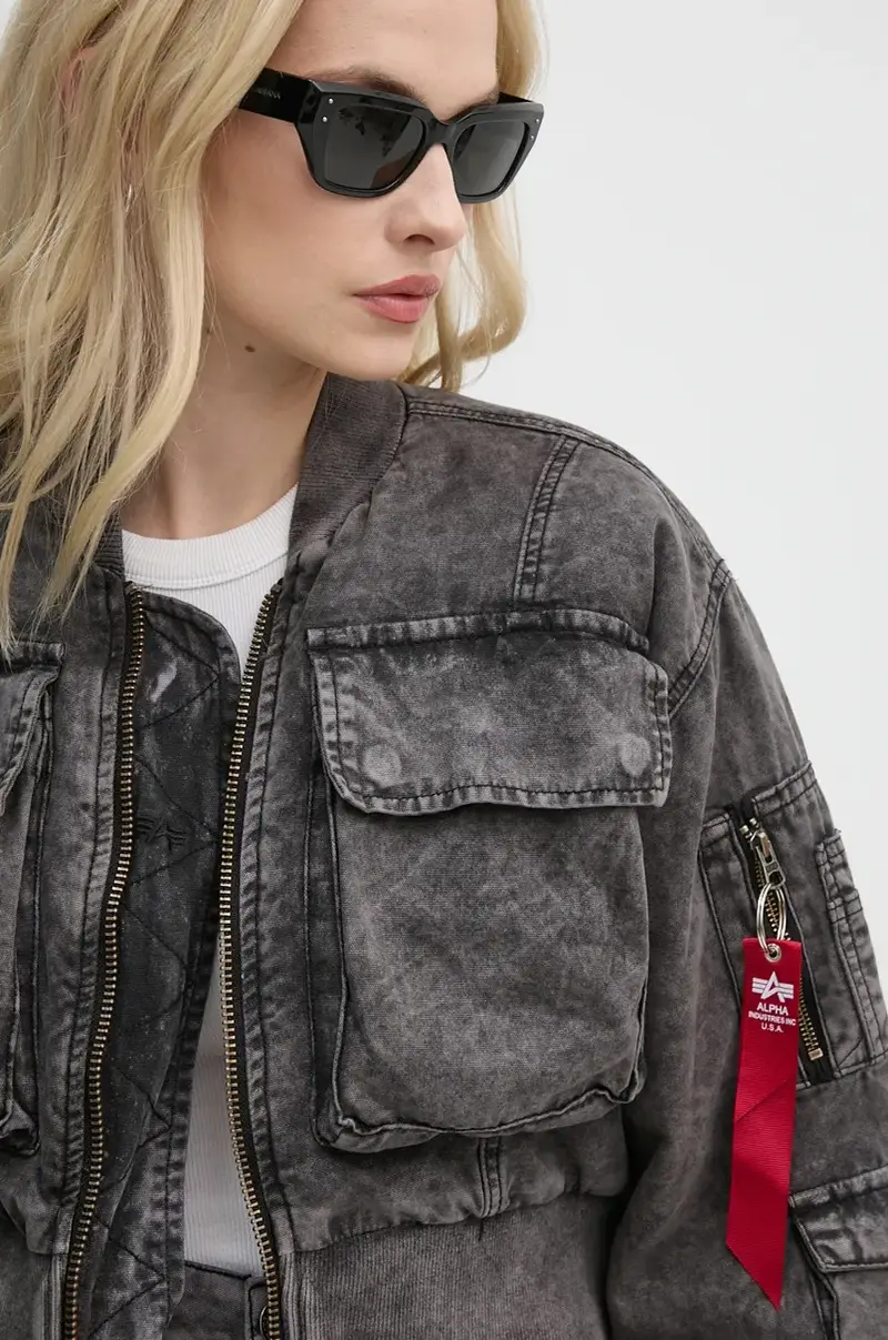 giacca bomber donna colore grigio 148008 miniatura 4