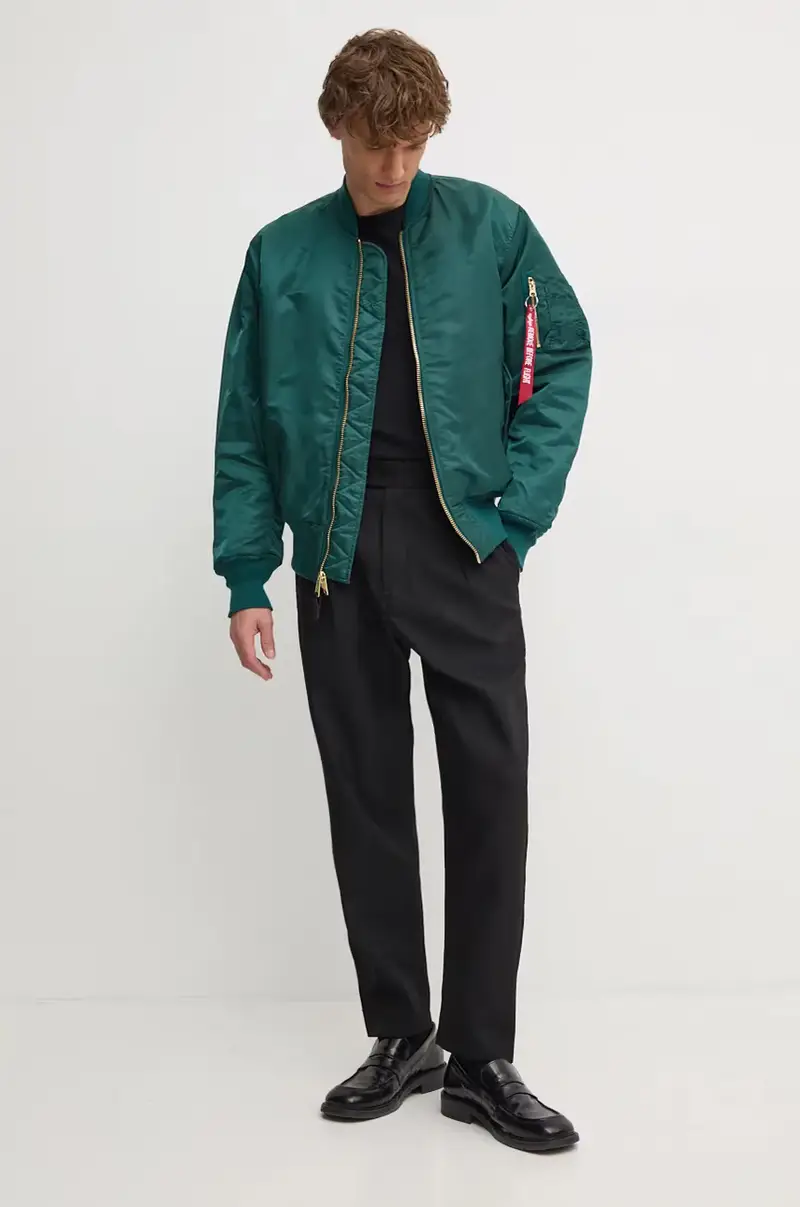 giacca bomber uomo colore verde Turchese miniatura 3