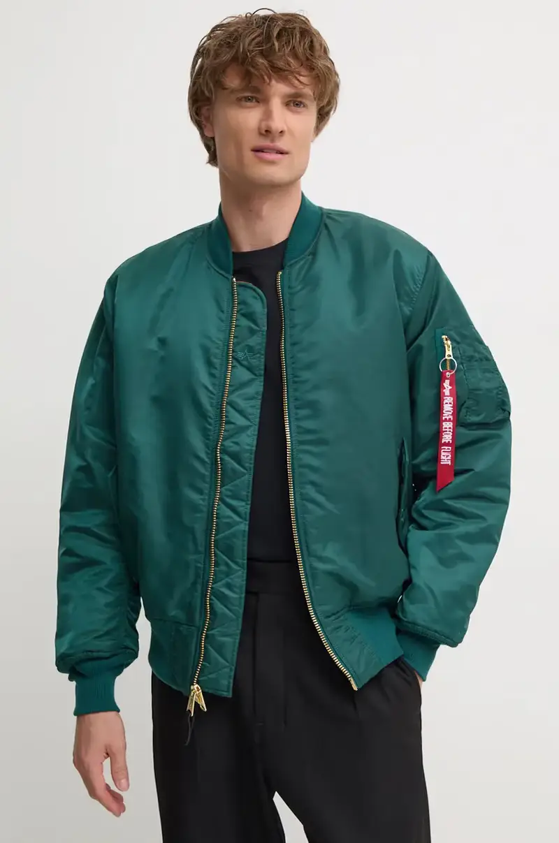 giacca bomber uomo colore verde Turchese