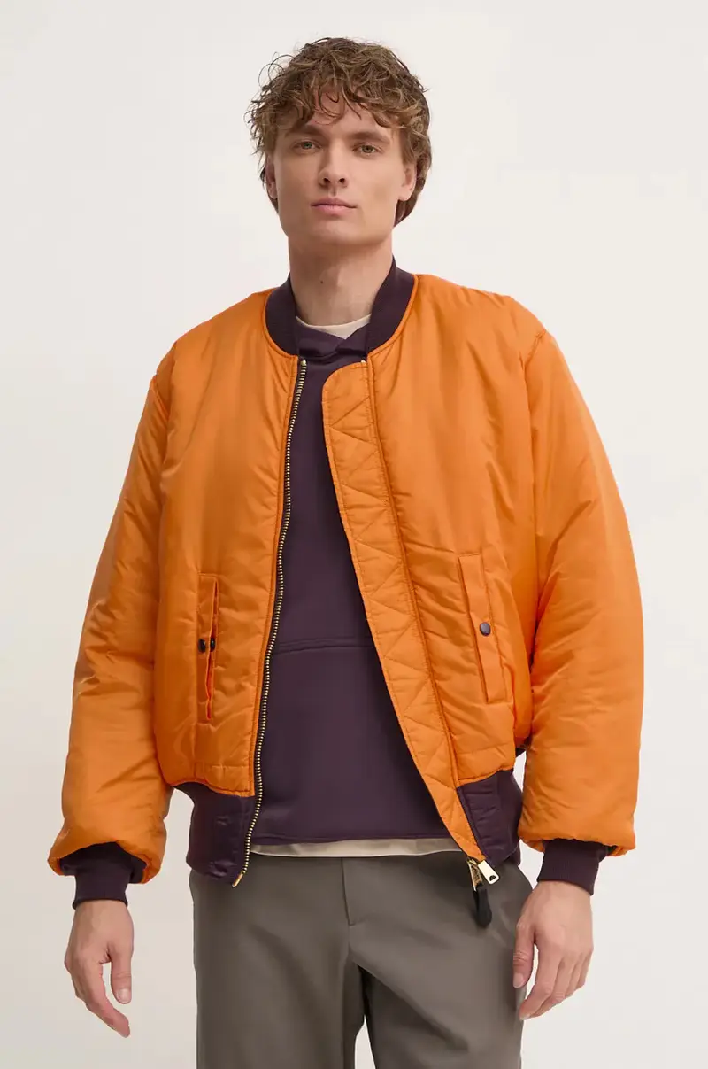 giacca bomber uomo colore violetto miniatura 2