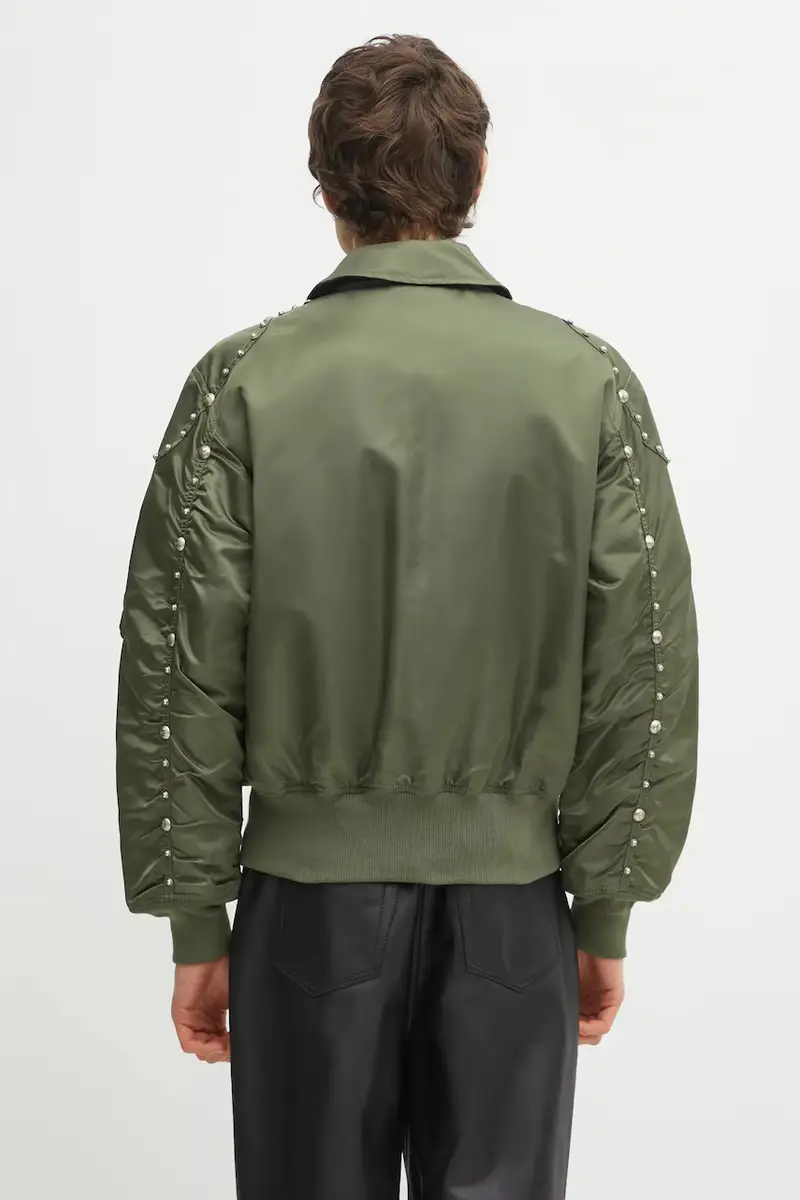 giacca bomber Verde miniatura 3