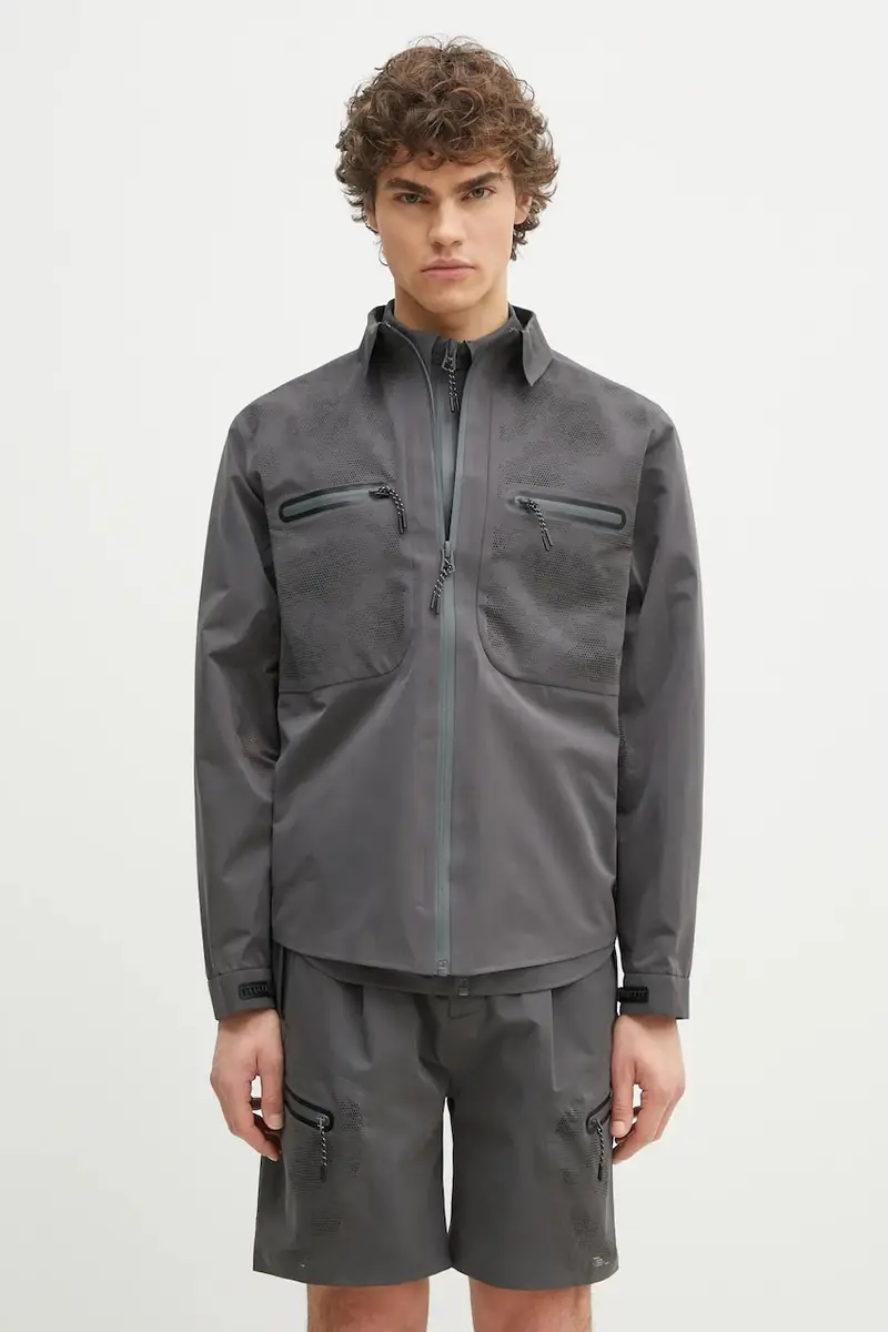 giacca LS Laser Cut Shirt colore grigio 756121.747