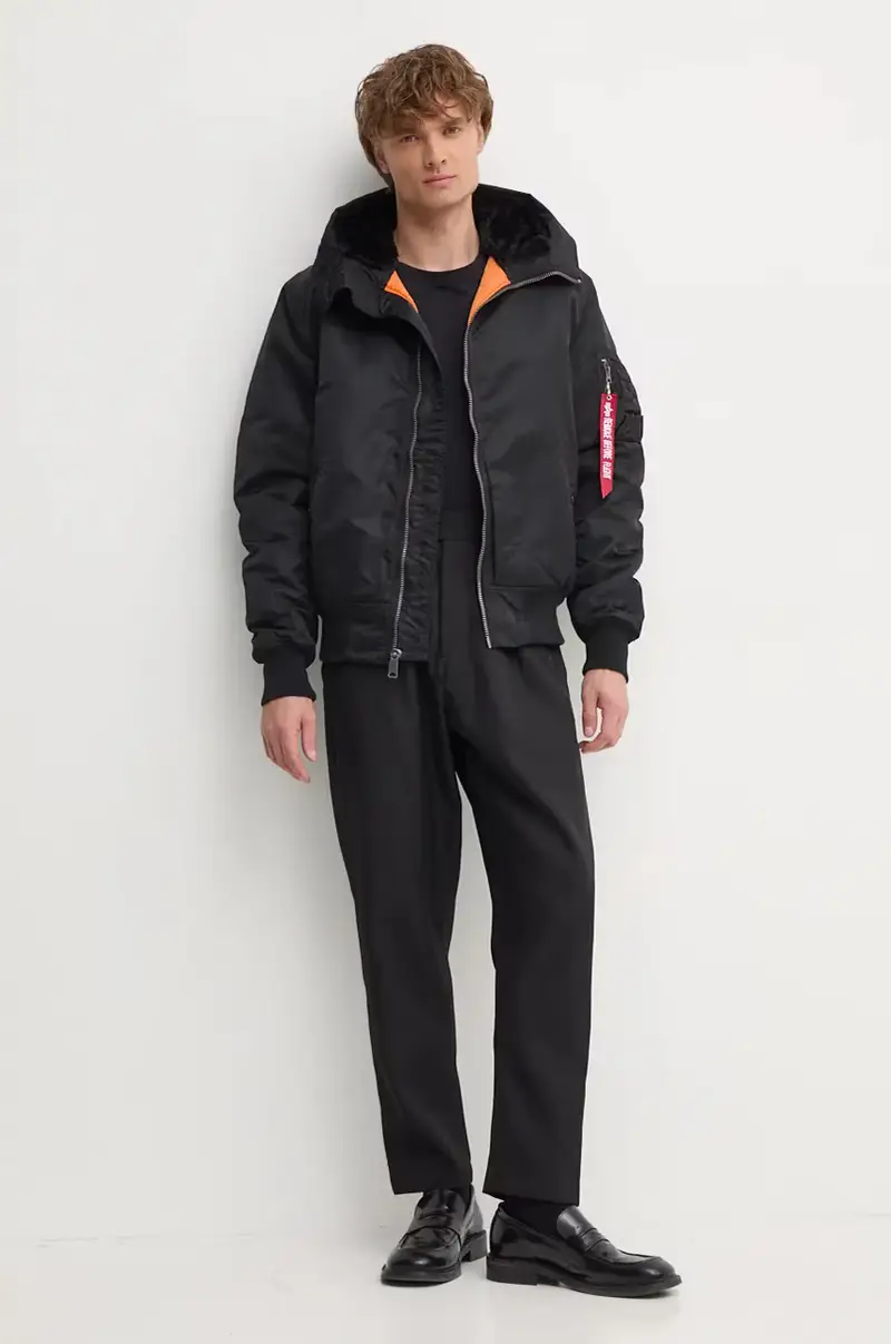 giacca MA-1 Hooded uomo 158104.03 Nero miniatura 2