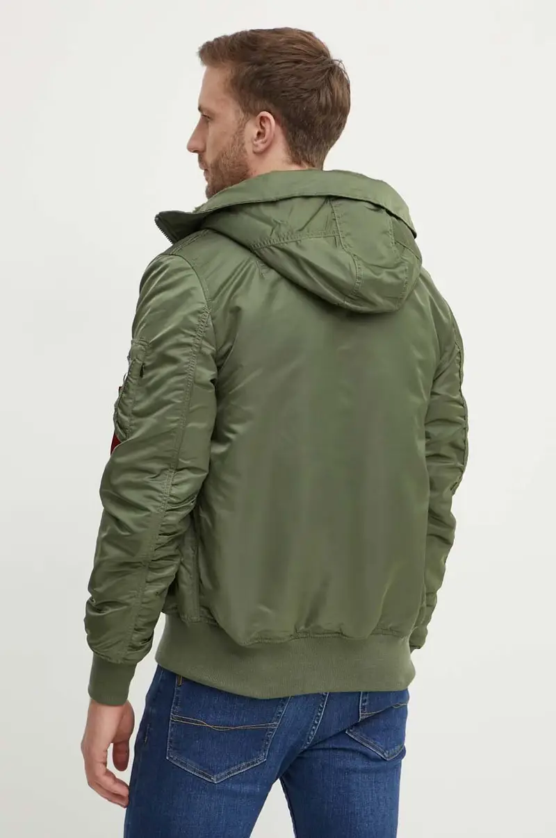 giacca MA-1 Hooded Verde miniatura 3