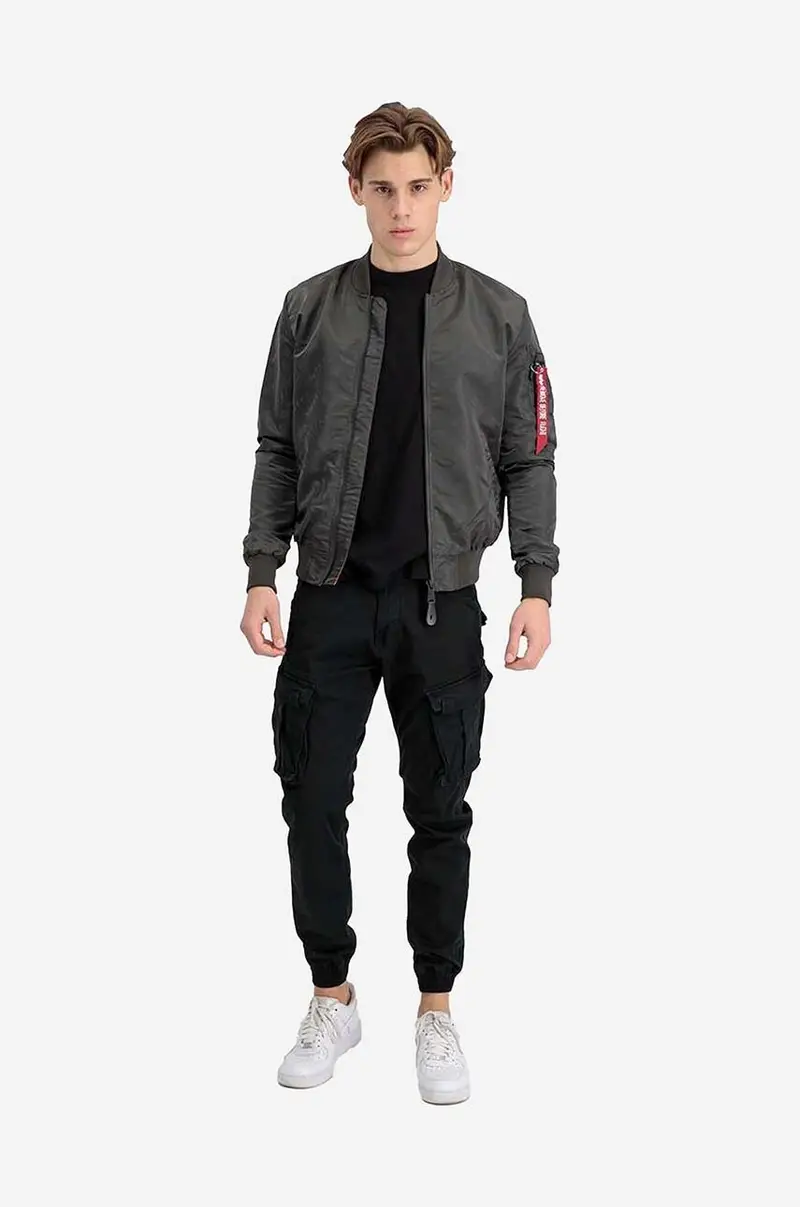 giubbotto bomber reversibile MA-1 LW AOP Rainbow uomo Grigio