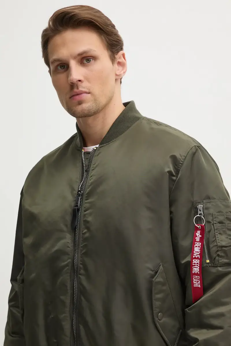 giubbotto bomber reversibile Ma-1 Reversible uomo Verde miniatura 2