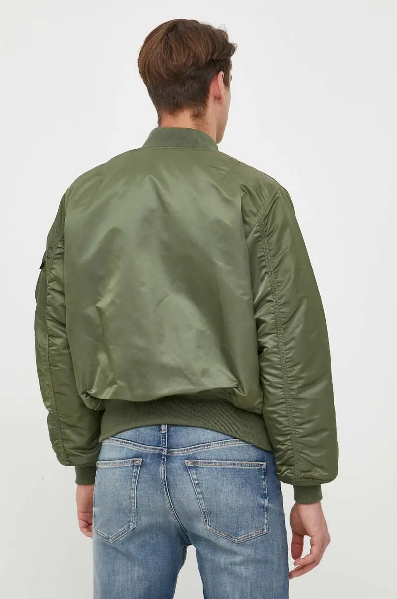 giubbotto bomber reversibile MA-1 uomo 100101.01 Verde miniatura 4