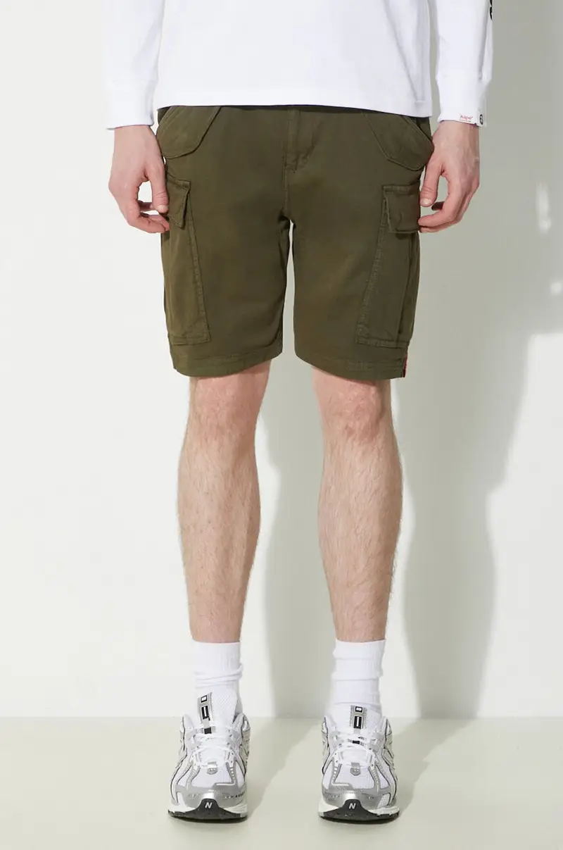 pantaloncini Airman uomo colore verde 116211 miniatura 4