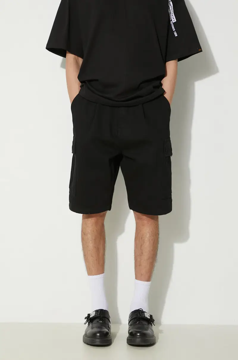 pantaloncini di jeans in cotone Aircraft colore nero 146250