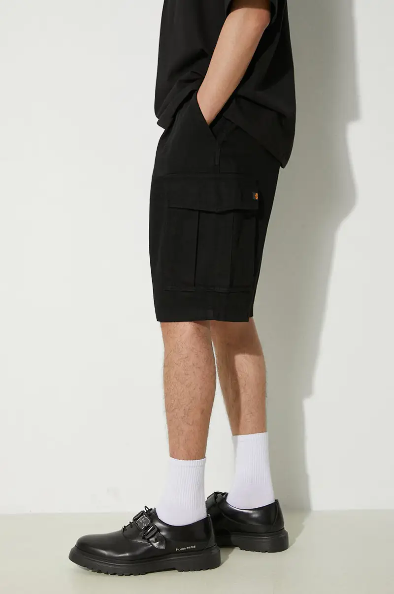 pantaloncini di jeans in cotone Aircraft colore nero 146250 miniatura 4