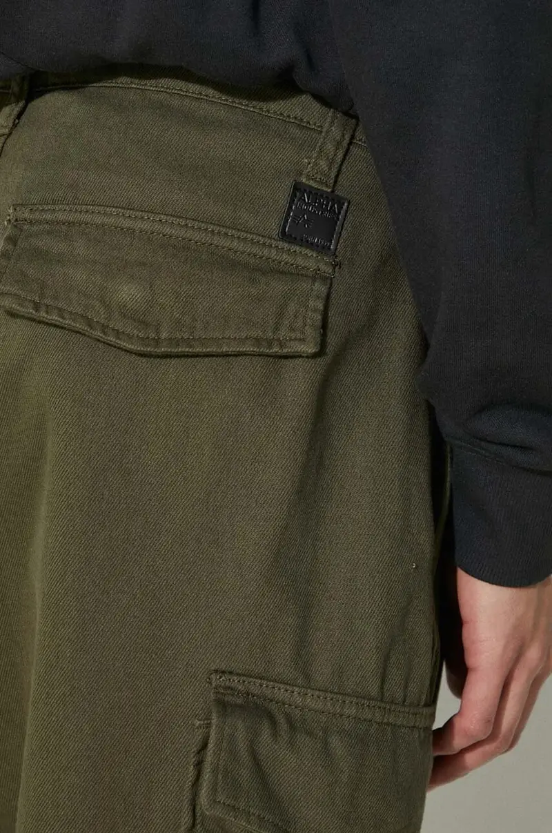 pantaloncini di jeans in cotone Aircraft colore verde 146250 miniatura 5