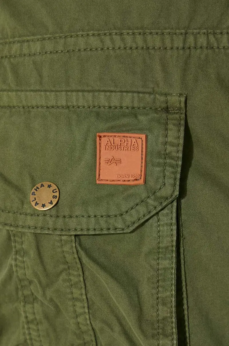 pantaloncini in cotone colore verde 136250 miniatura 5