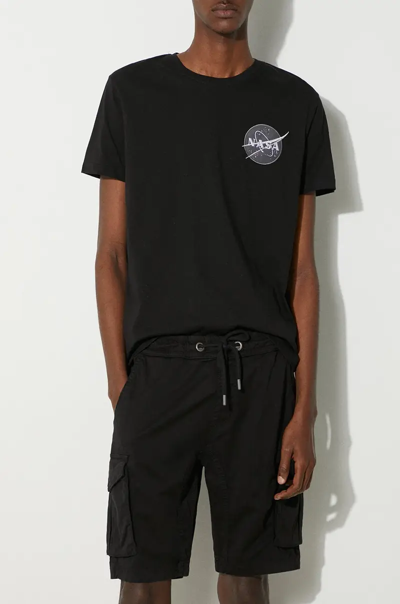 pantaloncini in cotone Nero