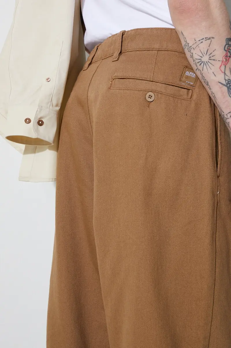 pantaloni Chino uomo colore beige 146202 miniatura 4