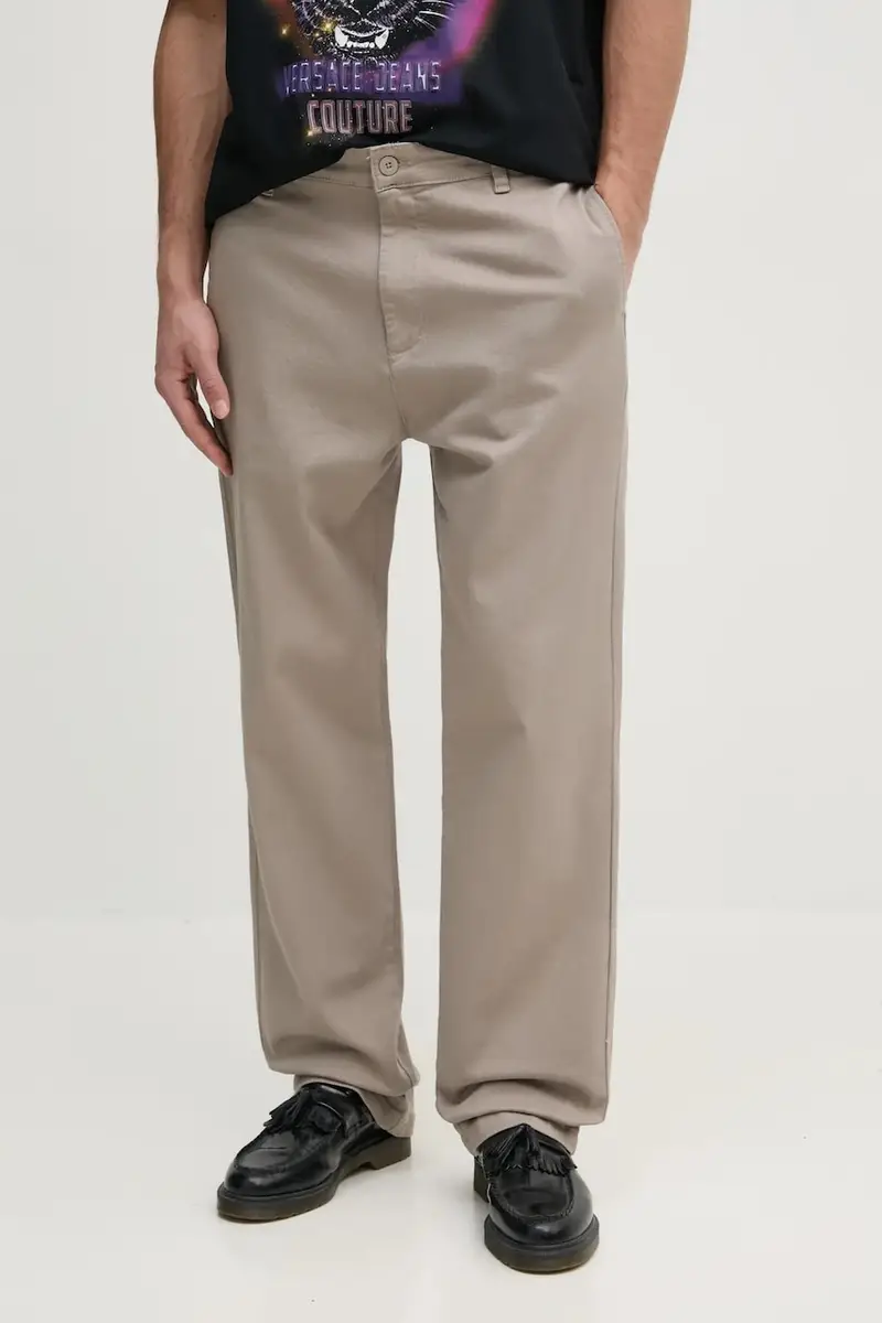 pantaloni Chino uomo colore beige 146203