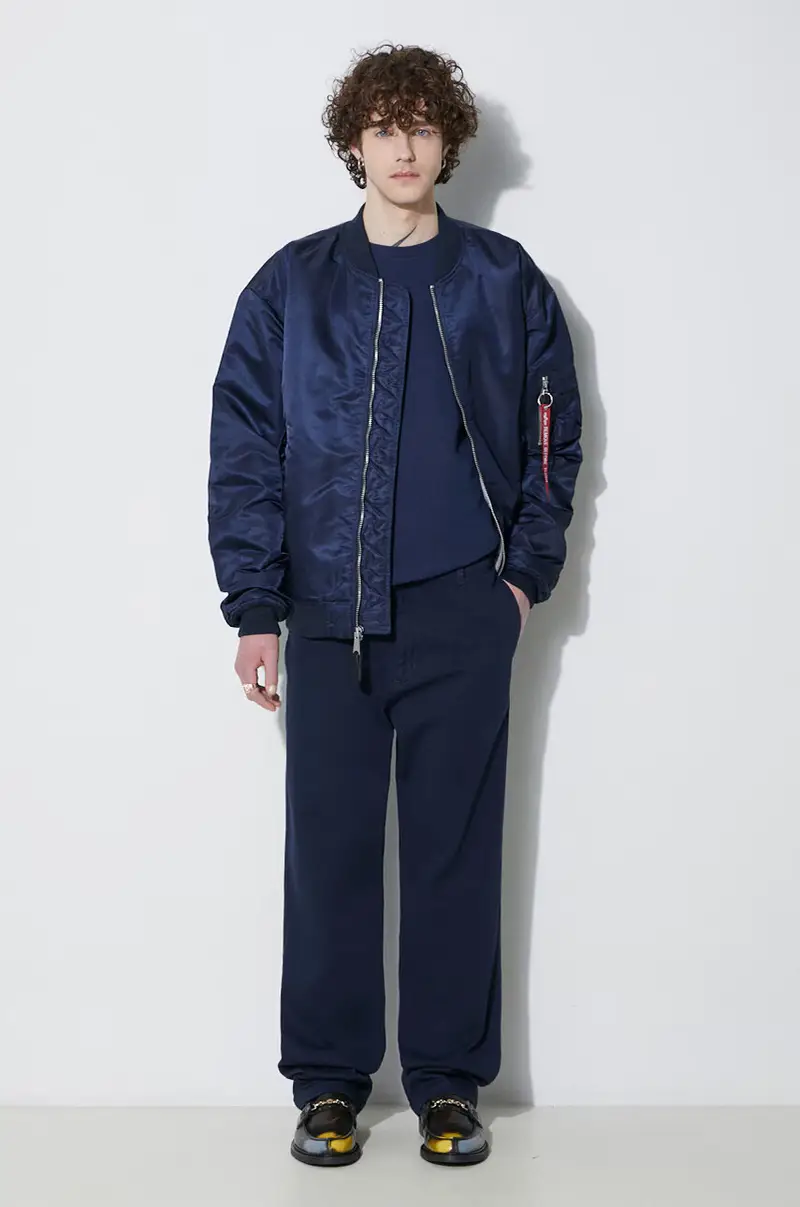 pantaloni Chino uomo colore blu navy 146203 miniatura 2