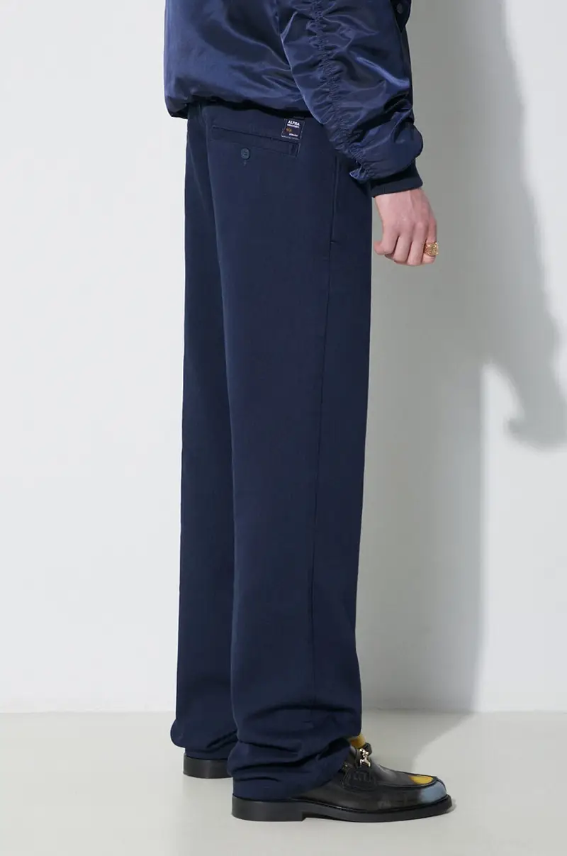 pantaloni Chino uomo colore blu navy 146203 miniatura 3