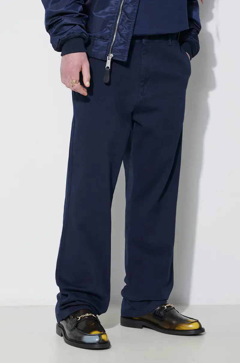 pantaloni Chino uomo colore blu navy 146203