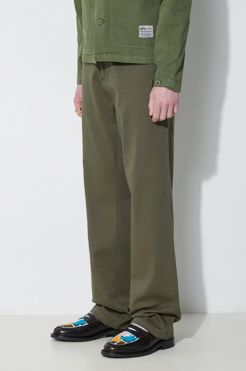 pantaloni Chino uomo colore verde 146203