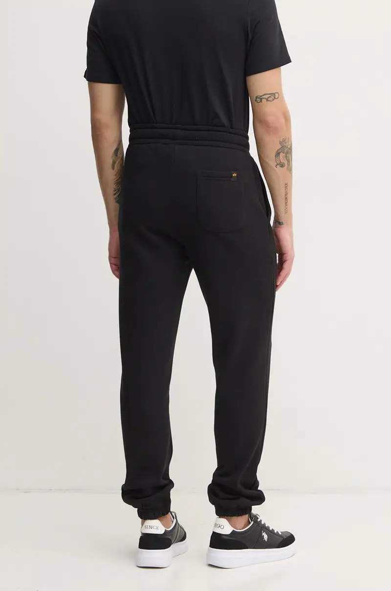 pantaloni della tuta uomo colore nero con applicazione 156370 miniatura 3